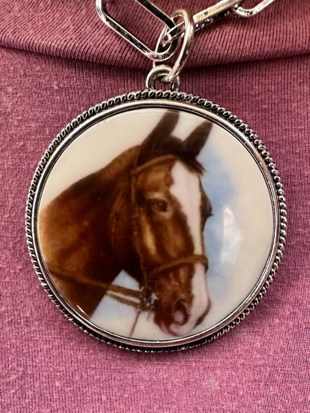 Painted horse necklace western - Picture 1 of 2